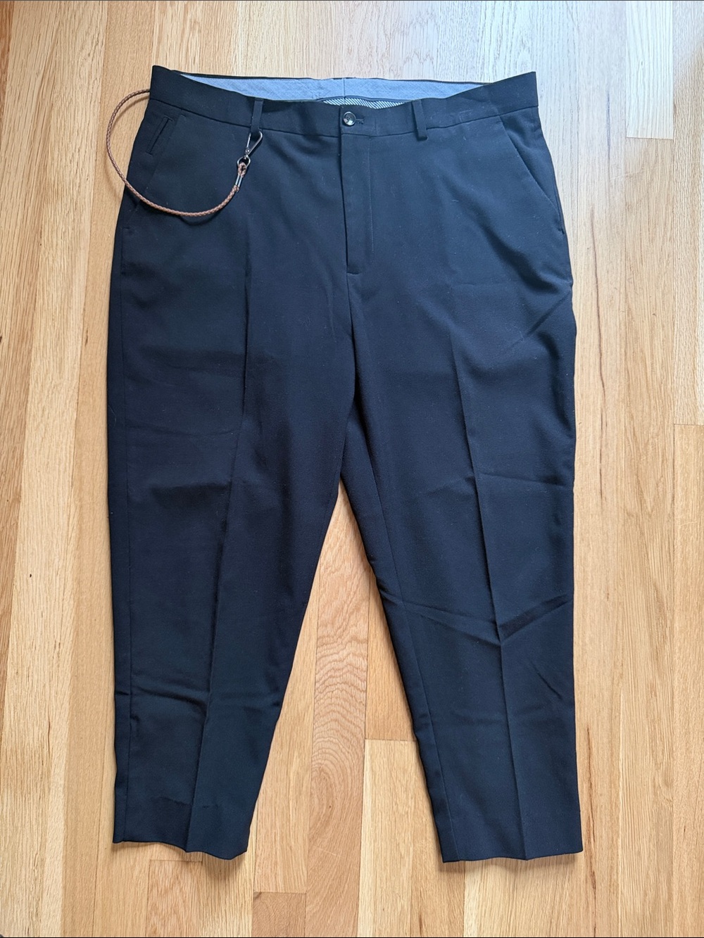 Zara Men's Black Dress Trousers - Slim Tailored Fit